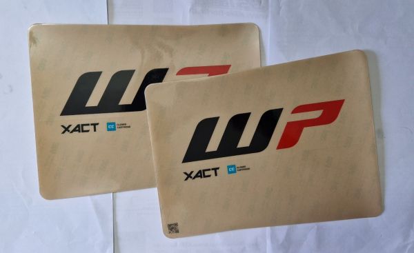 KTM Gabel-Aufkleber WP XACT Close Cartridge (Paar) klar 48mm, 150-500 EXC 2024-