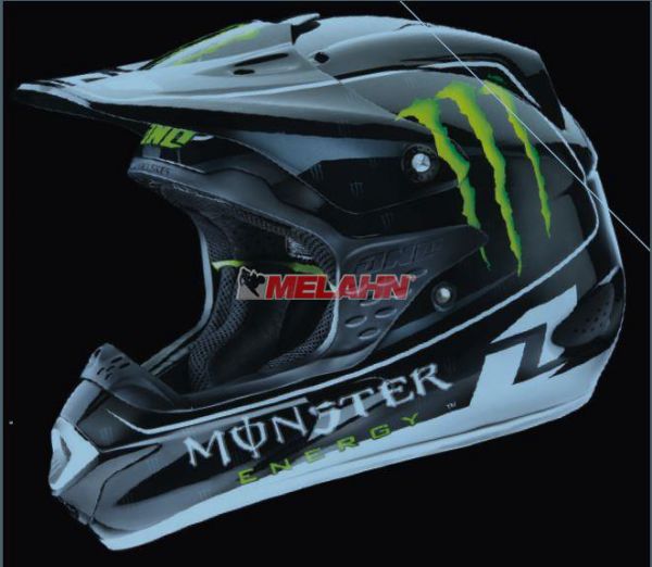 ONE Helm Trooper Monster Energy, schwarz, Gr. S