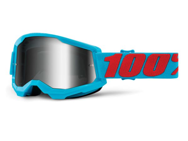 100% Brille: Strata 2, Summit, hellblau/rot silber-verspiegelt