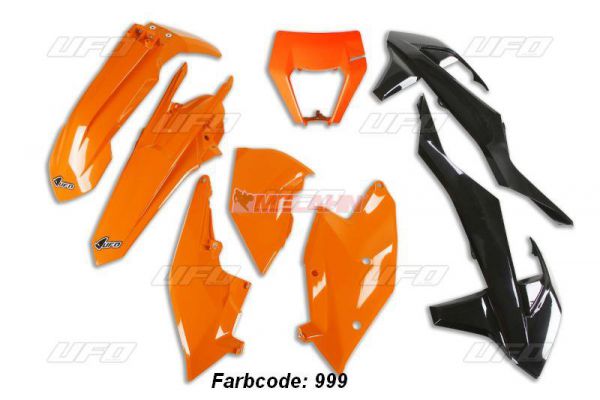 UFO Plastik-Kit für KTM mit Lampenmaske EXC 2017-2019, OEM 2017 + 2019