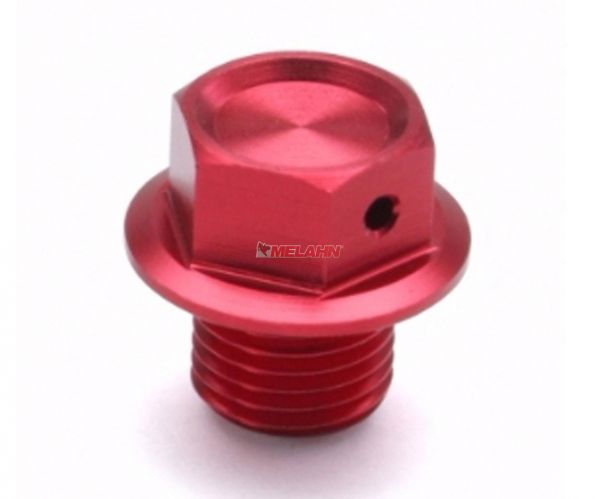 ZETA Aluminium-Ölablassschraube magnetisch M12x10 1.25, rot