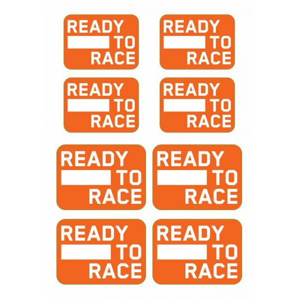 KTM Nabenaufkleber Ready to Race (8 Stück), orange