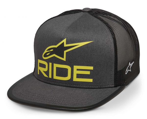 ALPINESTARS Trucker Cap: Ride 4.0, grau/schwarz/lime