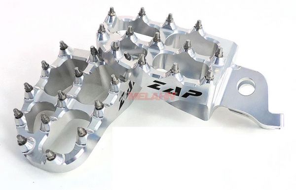 ZAP E-Peg Aluminium-Fußrasten (Paar), KX/KXF 06-, silber