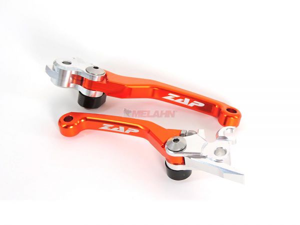 ZAP Flex-Kupplungs-/Bremshebel-Set (Magura/Brembo) für KTM/HUS/HVA 14-18 , orange