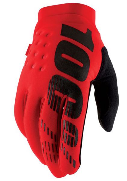 100% Handschuh: Brisker, Neopren, red/black