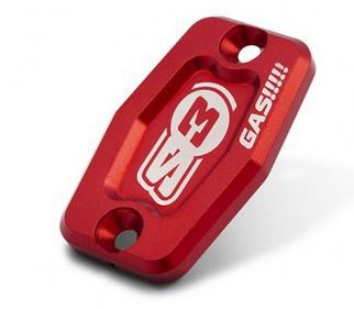 S3 Aluminium-Brems- / Kupplungszylinder Deckel vorne Braketec für GasGas EC 21-, rot