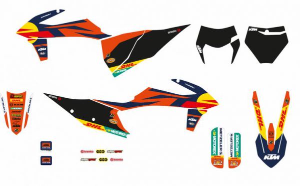 BLACKBIRD Dekor-Kit: Factory für KTM SX 2019-2022 / EXC 2020-2023