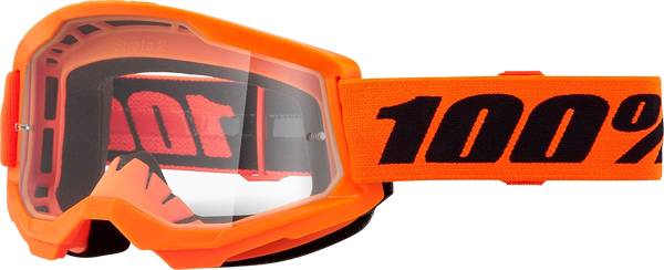 100% Brille: Strata 2 Neon Orange, klares Glas