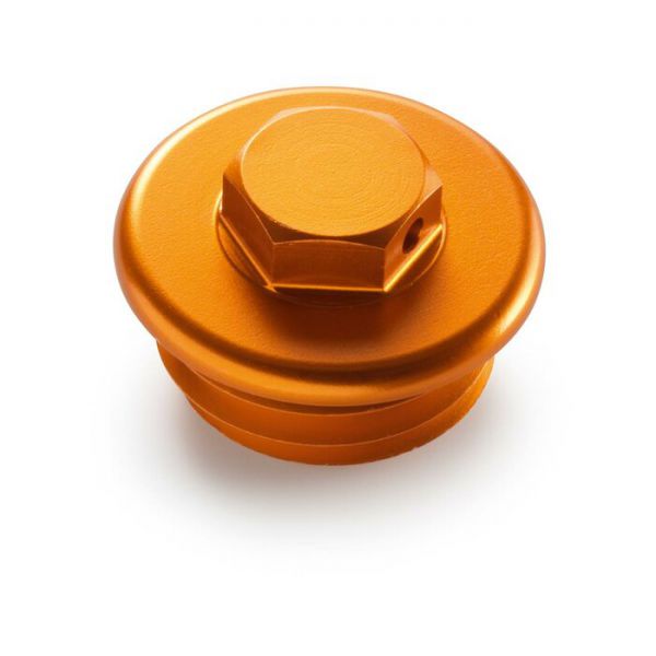 KTM SXS Aluminium-Öleinfüllschraube (ohne KTM-Logo), orange