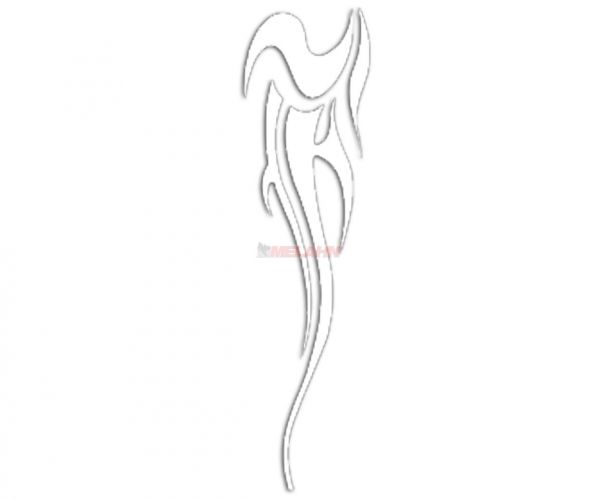 FLESHGEAR Aufkleber: Stretched F TDC, 47cm, weiß