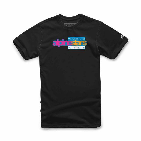 ALPINESTARS T-Shirt: World Wide Again, schwarz