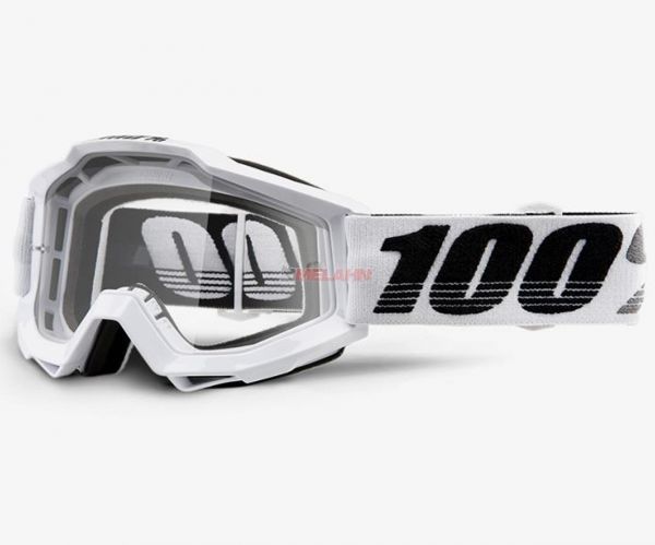 100% Accuri Galatica Goggle Motocross MTB MX Enduro Cross Brille, weiß/silber