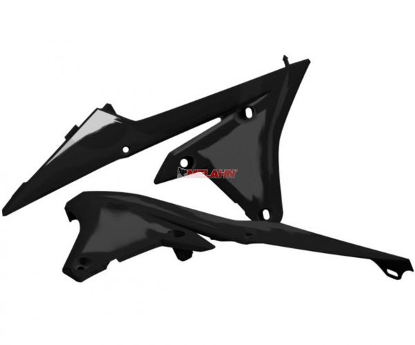 POLISPORT Spoiler (Paar) Kühlerverkleidung für YAMAHA YZF 250 14-18 / 450 14-17, schwarz