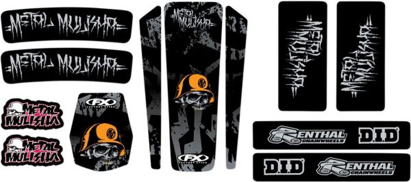 FACTORY EFFEX Trim Kit Metal Mulisha KTM universal, schwarz/orange