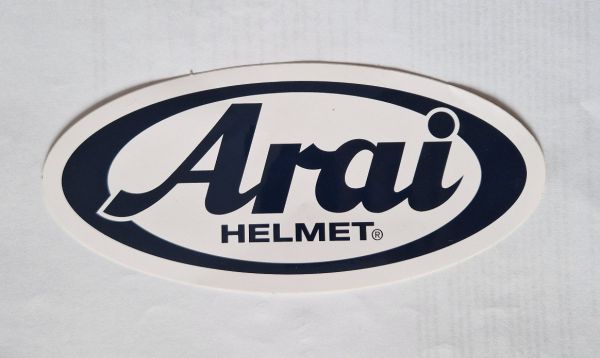 ARAI Aufkleber weiß/blau, 5,3x2,5cm