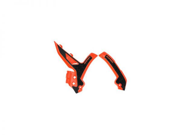 ACERBIS Rahmenschützer (Paar): X-Grip für KTM SX 2023- / EXC 2024-, orange/schwarz