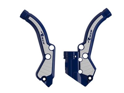 R-TECH Rahmenschützer (Paar): Grip für Husqvarna TC 50 2024-, blau/weiß