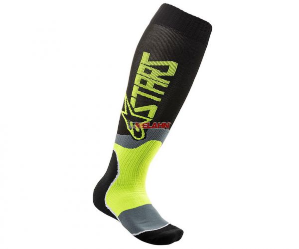 ALPINESTARS Socke (Paar): MX Plus-2, schwarz/gelb