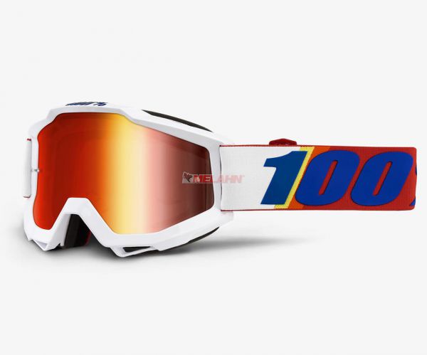 100% Brille: Accuri Minima, weiß/rot/blau