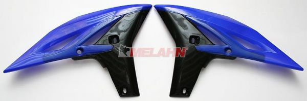 UFO Spoiler (Paar) Kühlerverkleidung für YAMAHA YZF 250 2010, blau