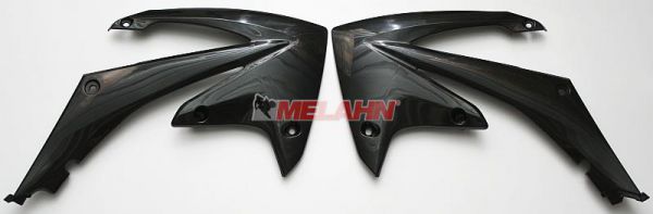 UFO Spoiler (Paar) Kühlerverkleidung CRF 250 10-13 / 450 09-12, schwarz