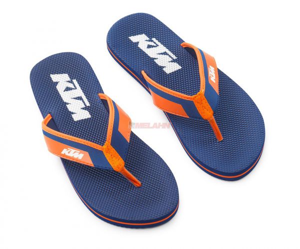 KTM Flip Flops: Beach Sandals, blau/orange
