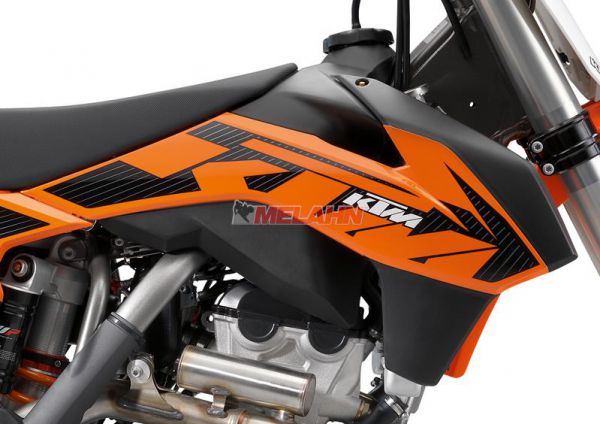 KTM Spoiler (Paar) mit Dekor, orange, SX/SMR 13-15 / EXC 14-16, 250 SX 2016