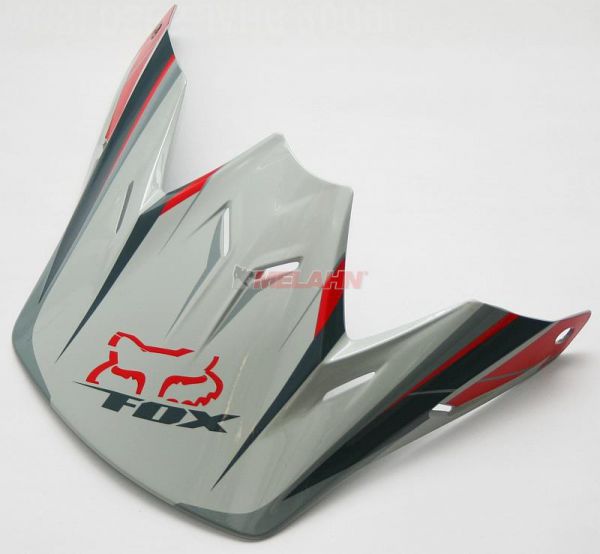 FOX Helmschirm: Visor V3 Blitz 06, grau/rot