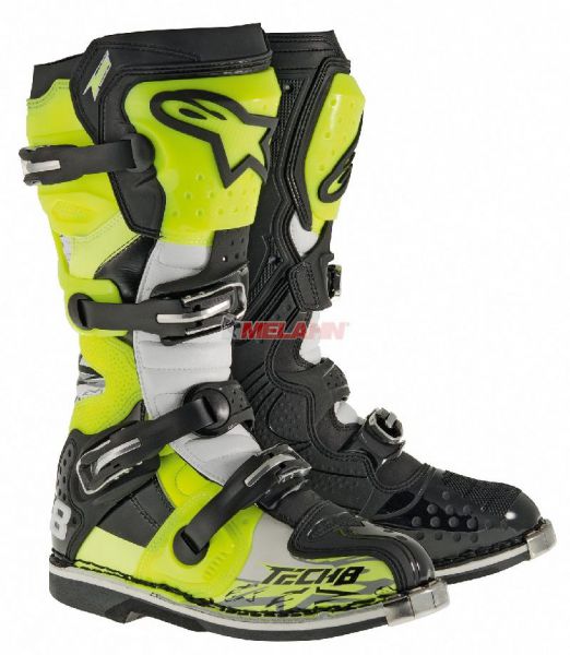 ALPINESTARS Stiefel: Tech 8 RS, schwarz/neon-gelb