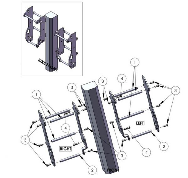 ZAP Aluminium-Kühlerschutz (Paar) für KTM SX 16-18, silber