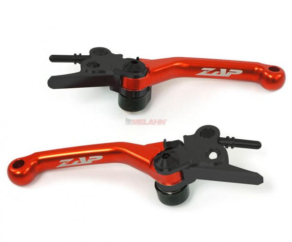 ZAP Flex-Kupplungs-/Bremshebel-Set für KTM/HUSQVARNA 65/85/Freeride 14- , orange