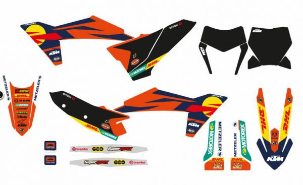 BLACKBIRD Dekor-Kit: Factory für KTM SX 2023- / EXC 2024-