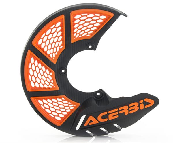 ACERBIS Kunststoff-Bremsscheibenschutz vorne: X-Brake 2.0, schwarz/orange