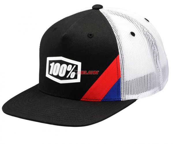 100% Trucker-Cap: Cornerstone, schwarz