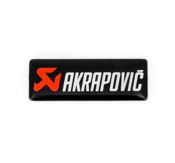 AKRAPOVIC Aufkleber: Gel schwarz, klein, 3x1,1cm