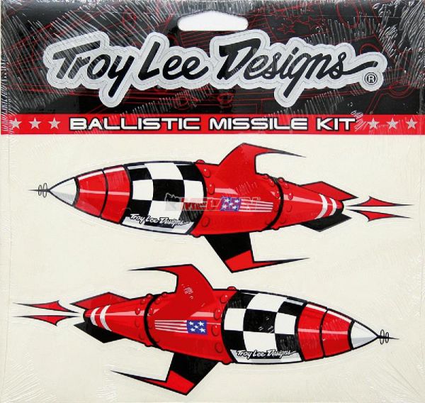 TROY LEE DESIGNS Aufkleber-Kit: Ballistic Missile, rot