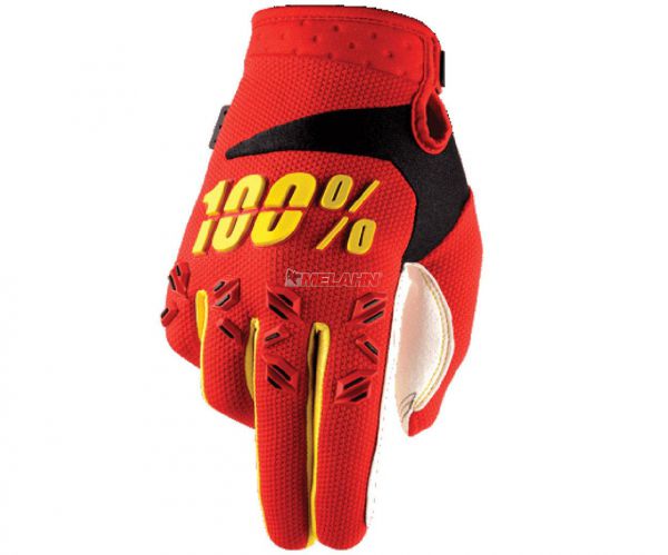 100% Kids Handschuh: Airmatic, rot/gelb