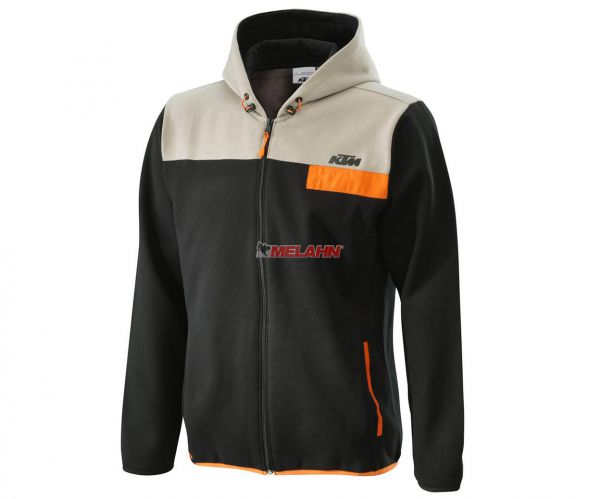 KTM Zip-Hoodie: Pure, schwarz/beige/orange