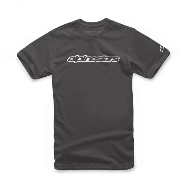 ALPINESTARS T-Shirt: Wordmark, schwarz/weiß