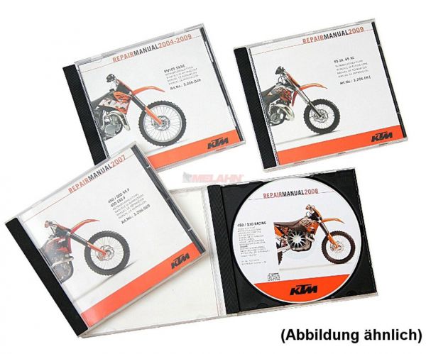 KTM Werkstatthandbuch auf DVD: 50 SX 09-23