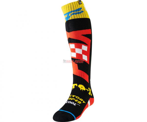 FOX FRI Thin Sock Czar, schwarz/gelb