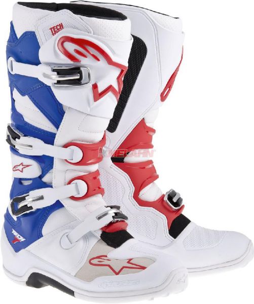 ALPINESTARS Stiefel: Tech 7, weiß/blau/rot