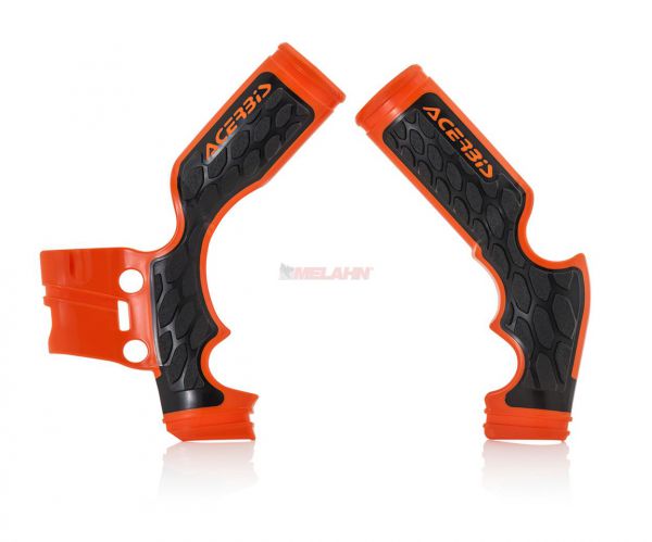 ACERBIS Rahmenschützer (Paar): X-Grip für KTM 65 SX 14-, orange/schwarz