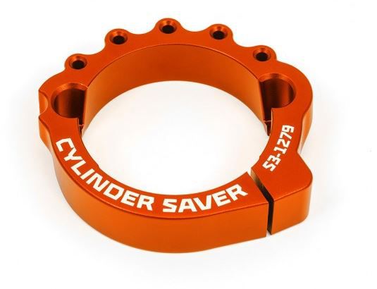 S3 2-Takt Aluminium-Auspuffflanschschutz für KTM EXC / HUSQVARNA TE 250/300 08-23, orange