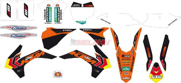 KTM Graphic-Kit: Factory schwarz, SX 13-15