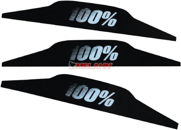 100% Kids Mud-Visor für Roll-Off System, 3 Stück