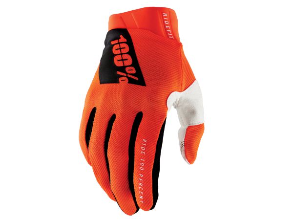 100% Handschuh: Ridefit, neon-orange