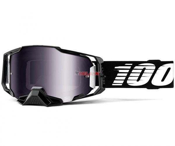 100% Brille: Armega Black, schwarz silber-verspiegelt