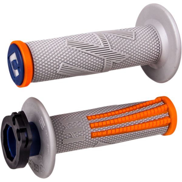 EMIG/ODI Griff (Paar): Pro V2 Lock-On, 2/4-Takt, soft, grau/orange